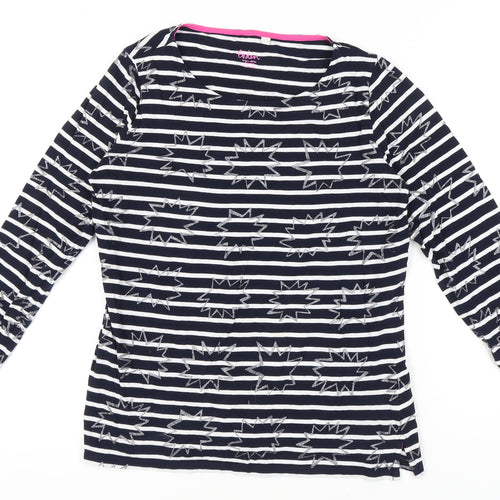 Boden Women's Blue Striped Long Sleeve T-Shirt Size 12