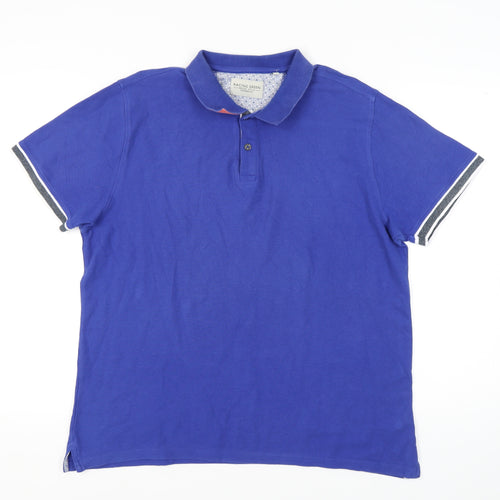 Racing Green Men's Blue Polo Shirt XL