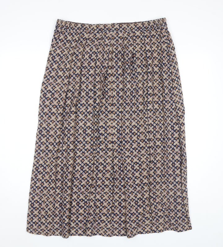Nightingales LTD Women's Multicoloured A-Line Skirt Size 16