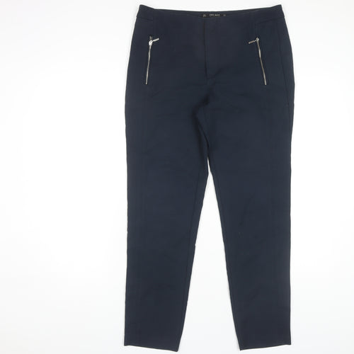 Zara Basic Women's Blue Skinny Trousers L