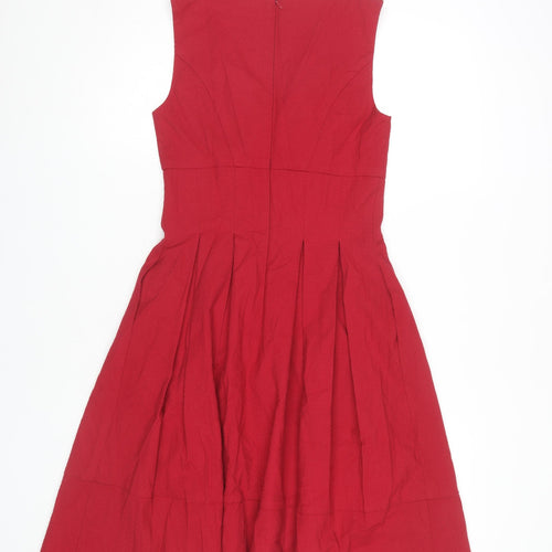 Phase Eight Women's Red 8 Sleeveless V-Neck Dress