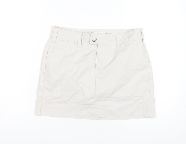 Gap Women's Beige Mini Skirt, Size 4, Cotton Casual Style