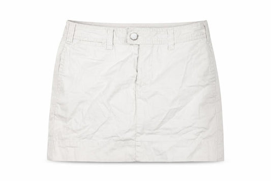 Front view of Gap Women's Beige Mini Skirt, size 4, Cotton Casual Style