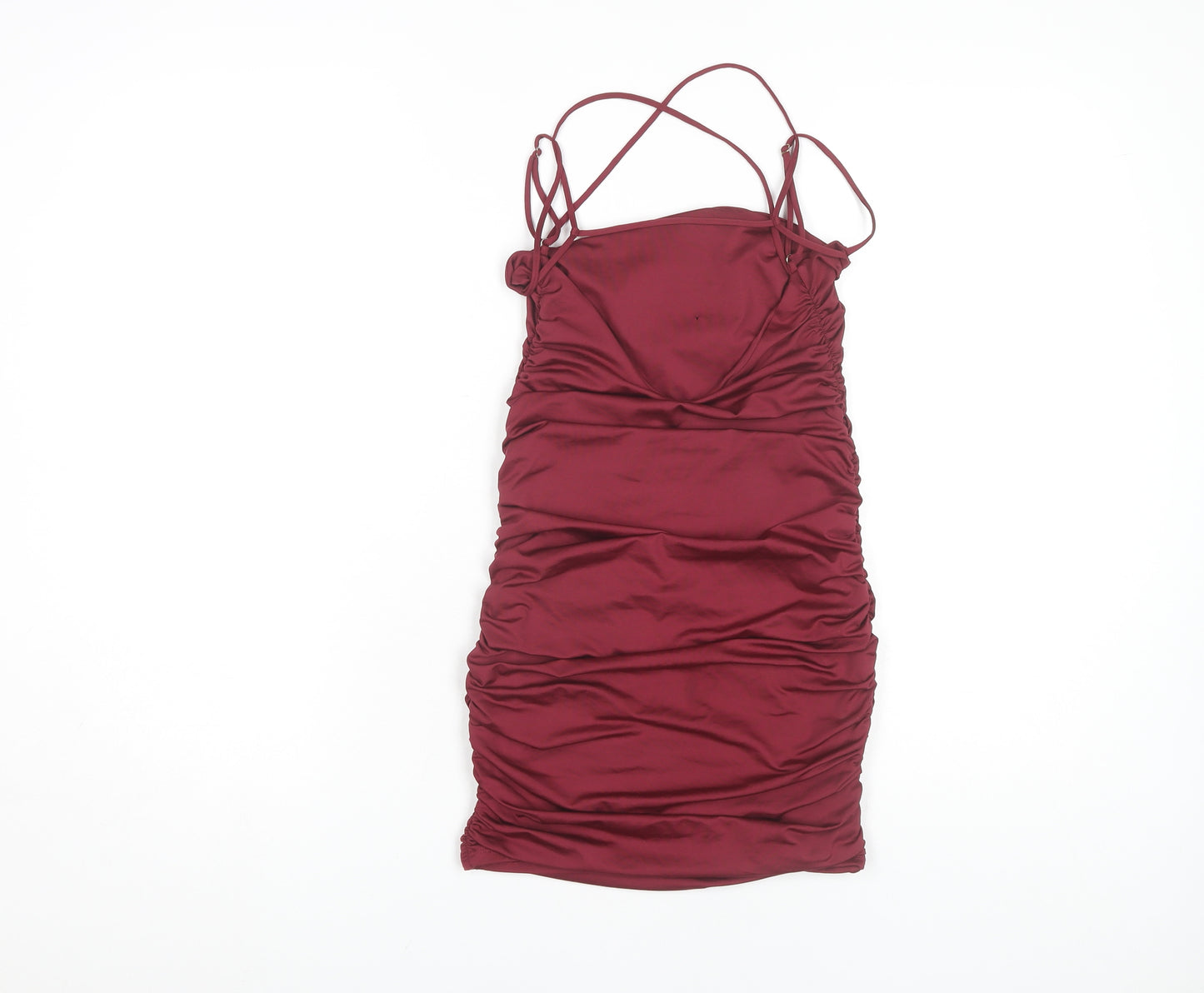 Oh Polly Women's Red Bodycon Mini Dress Size 10