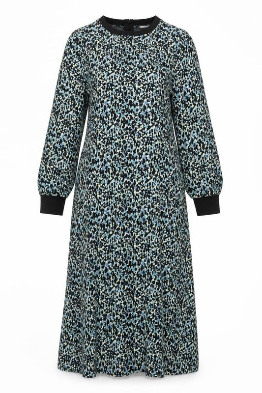 Marks and Spencer Women's Multicoloured Animal Long Sleeve Dress, Size 12