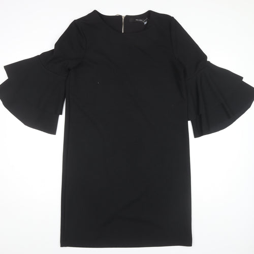 Vero Moda Women's Black Shift Dress M 3/4 Sleeve Casual