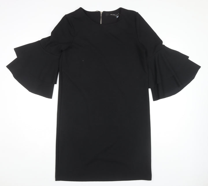 Vero Moda Women's Black Shift Dress M 3/4 Sleeve Casual