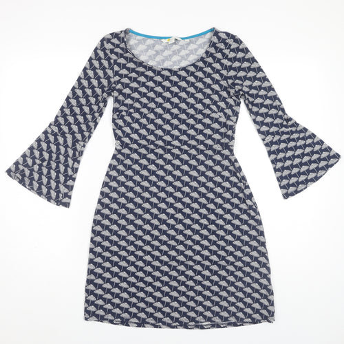 Boden Women's Blue Geometric Dress Size 8 Jersey