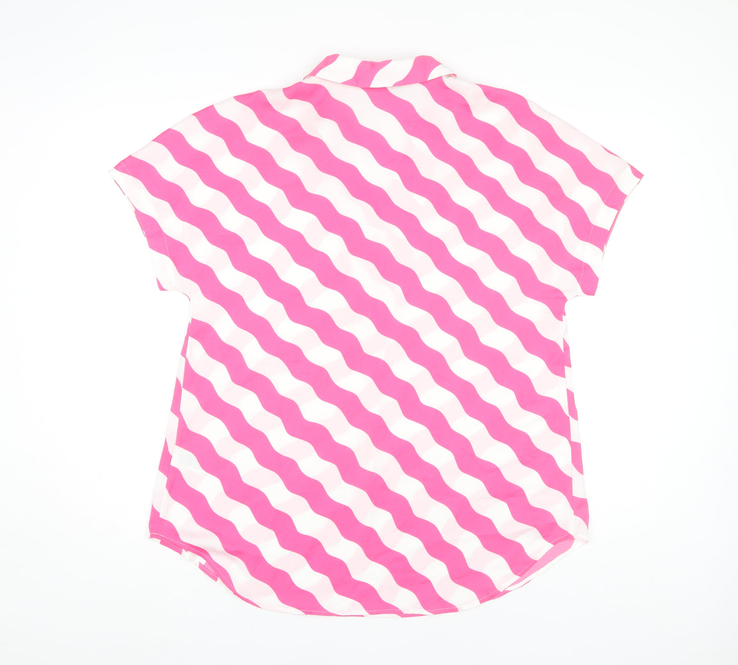 Marks and Spencer Women's Pink Striped Blouse, Size 10