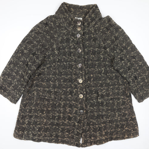 Bella Donna Women's Black Check Mid-Length Coat