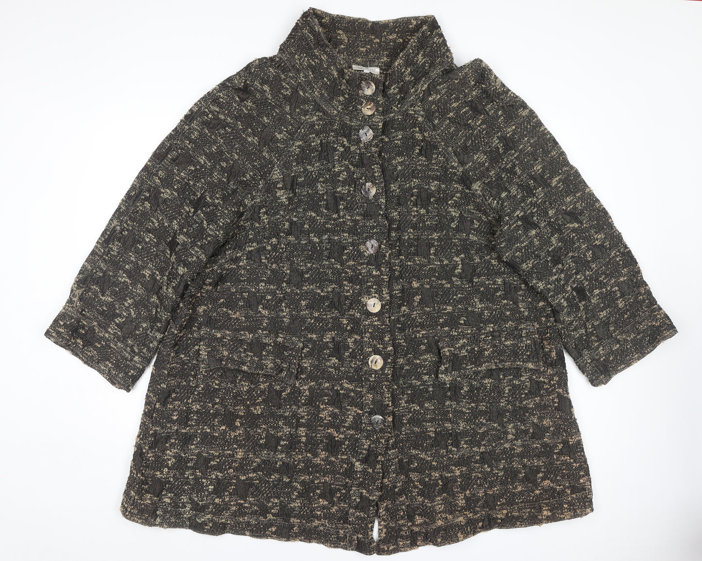 Bella Donna Women's Black Check Mid-Length Coat