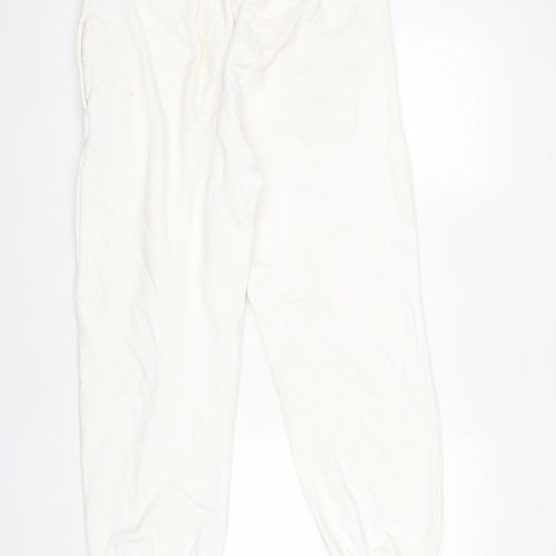 SHOSAI Unisex White Jogger Trousers L Cotton