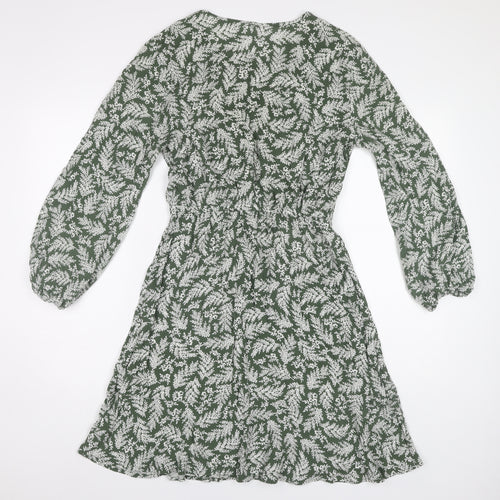 Old Navy Women's Green Floral Long Sleeve Dress
