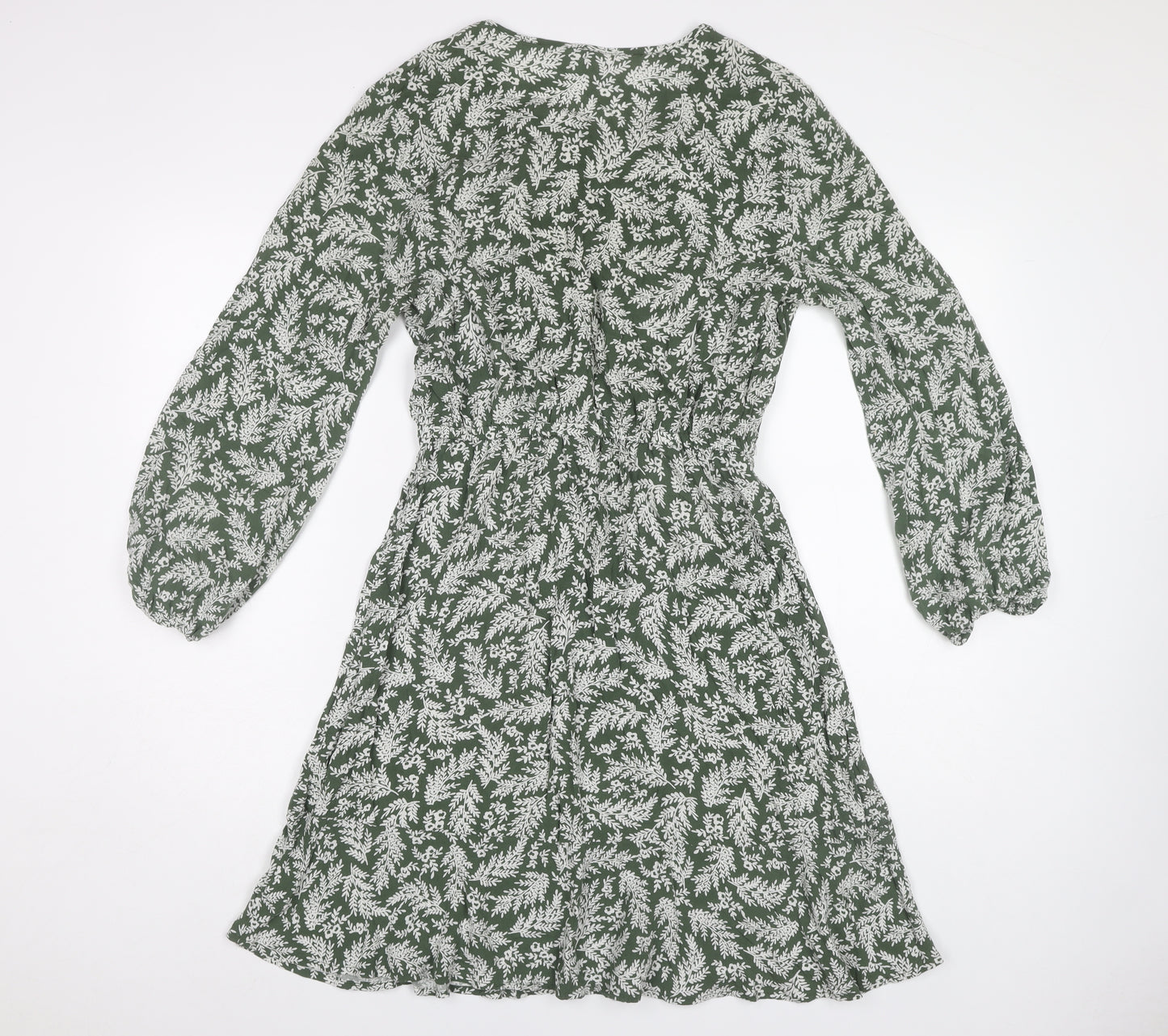 Old Navy Women's Green Floral Long Sleeve Dress