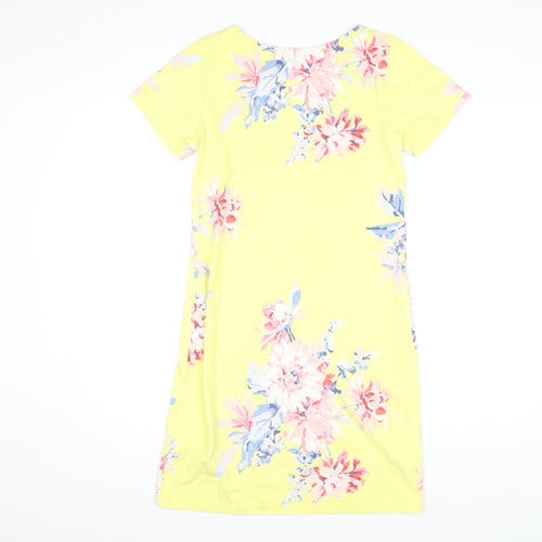 Joules Women's Yellow Floral Dress - Size 6