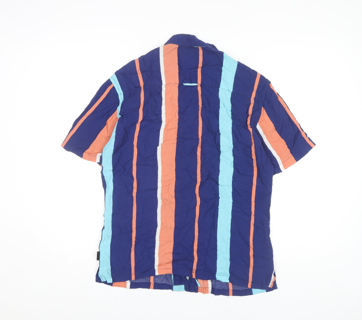 Soul Star Men's Multicoloured Striped Shirt M