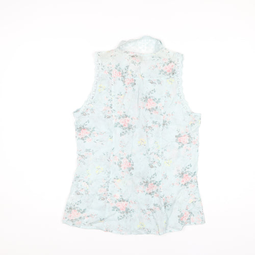 Cream Women's Floral Blouse - Size 12, Multicoloured