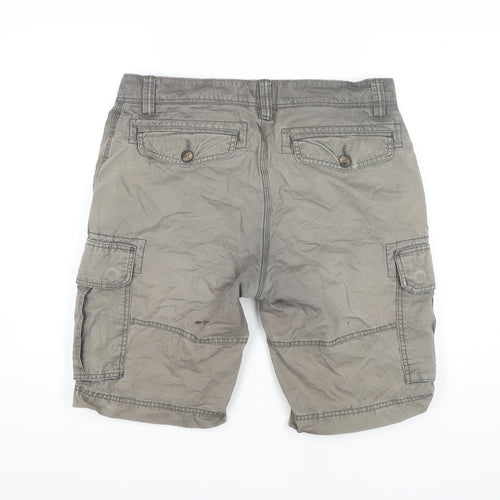Fat Face Men's Grey Cargo Shorts - Size 34