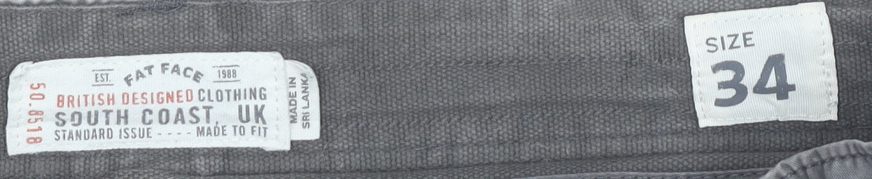 Fat Face Men's Grey Cargo Shorts - Size 34