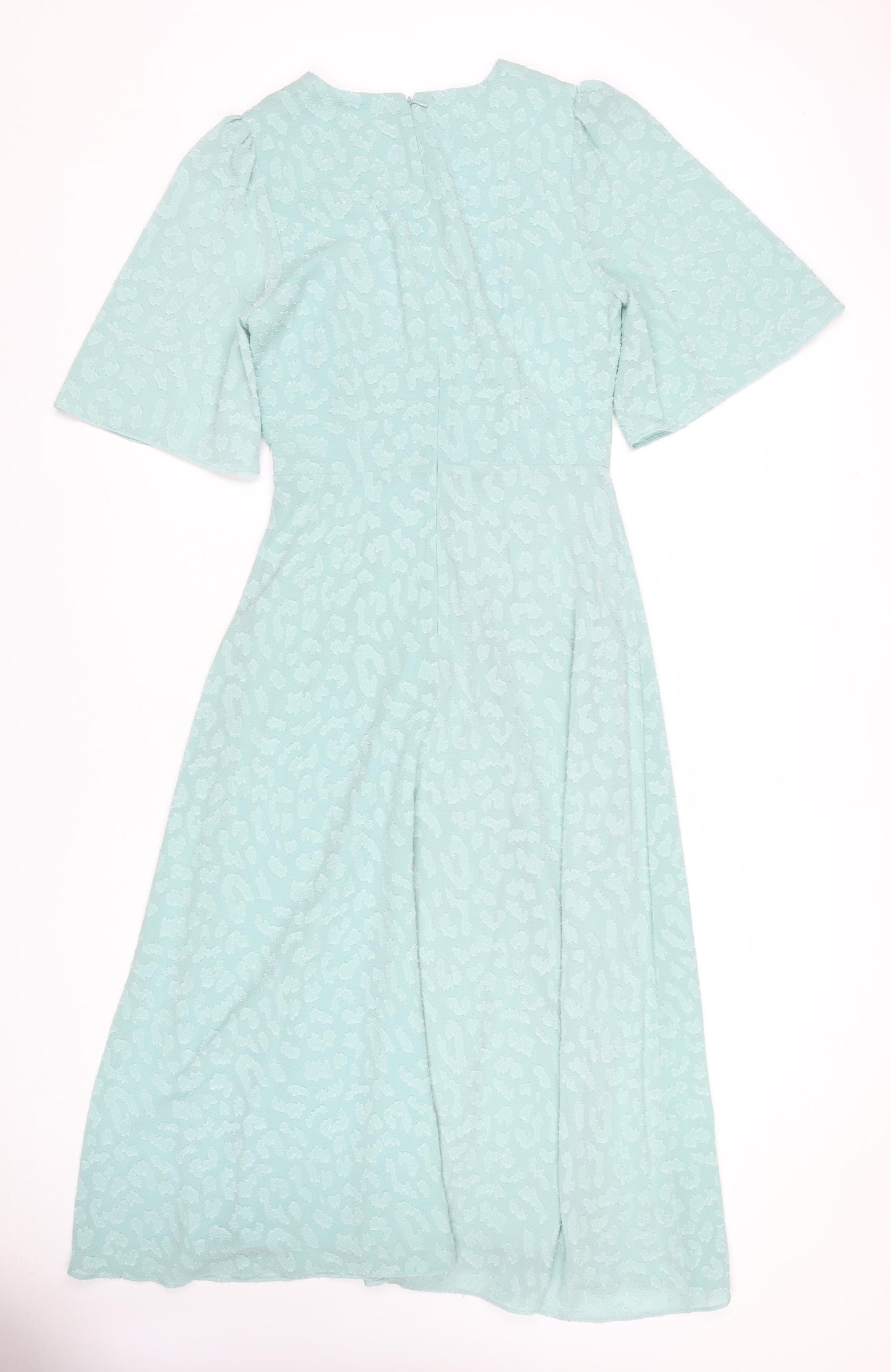 Marks and Spencer Women's Green Ruched Dress Size 8