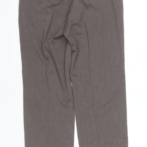 Michel Women's Brown 12 Trousers with Button