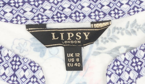 Lipsy Women's Multicoloured Blouse Size 12