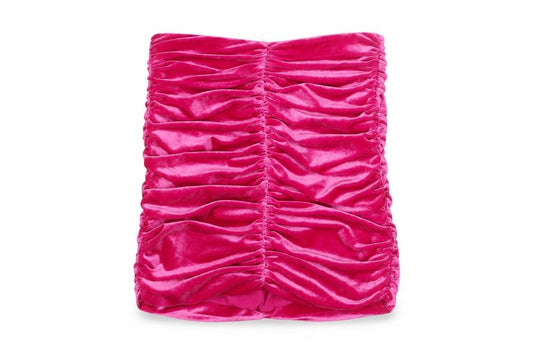 Front view of Zara Women's Pink Bandage Short Skirt, size S