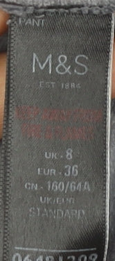 Marks and Spencer Women's Grey Jogger Trousers, Size 8, Velour