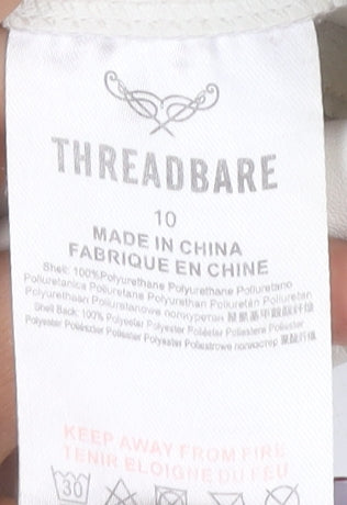 Threadbare Women's Ivory Pencil Skirt UK 10 Casual