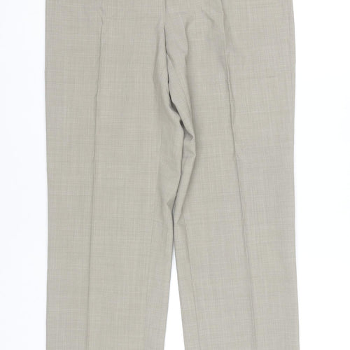 Michele Women's Beige Straight Trousers Size 12