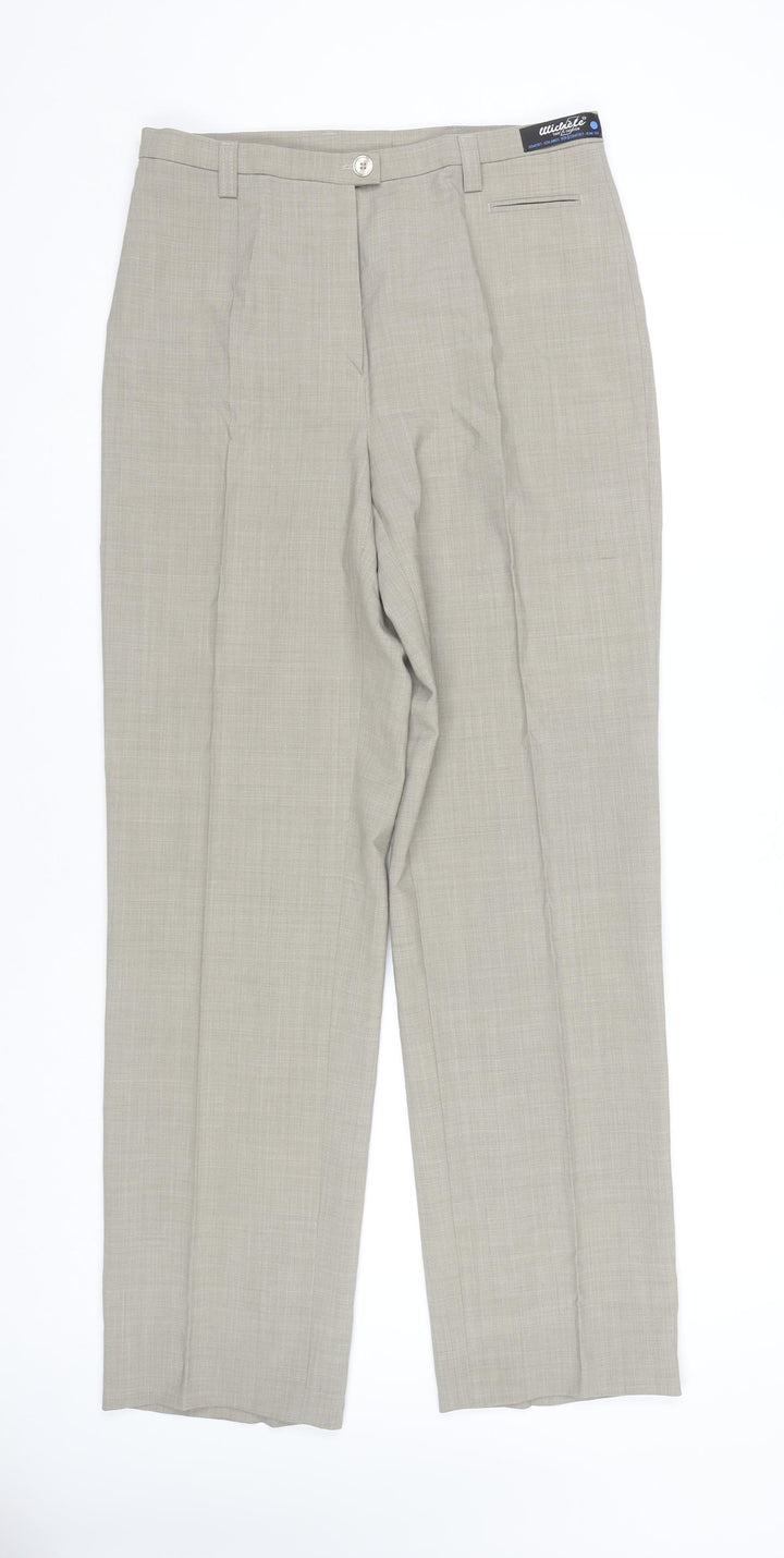 Michele Women's Beige Straight Trousers Size 12