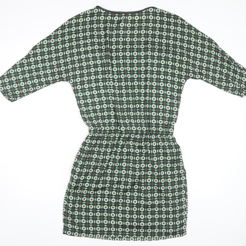 Zara Basic Women's Green Geometric Short Dress