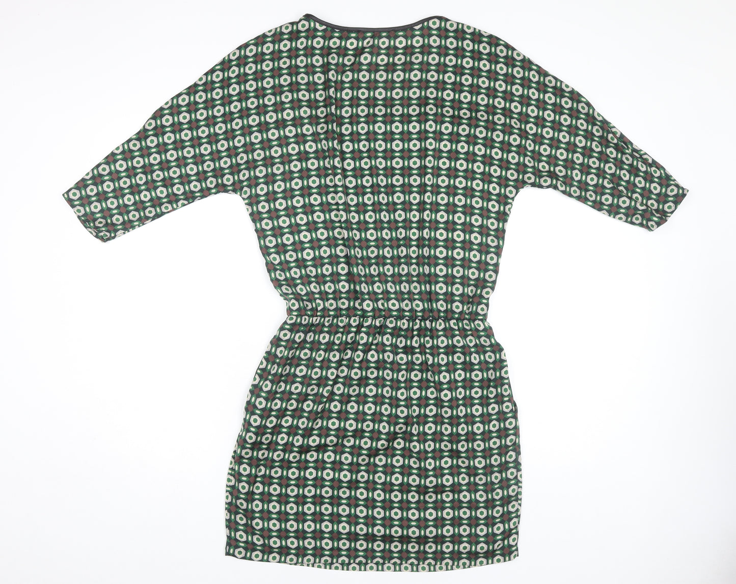 Zara Basic Women's Green Geometric Short Dress