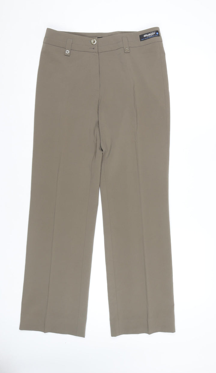 Michele Women's Beige Slim Leg Trousers Size 8