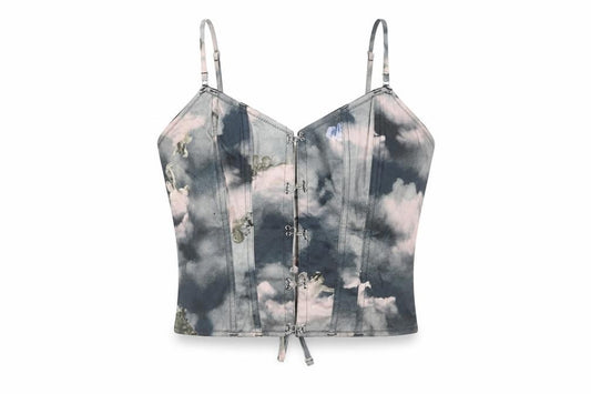 Front view of ASOS Women's Grey Camisole Tank, size 14