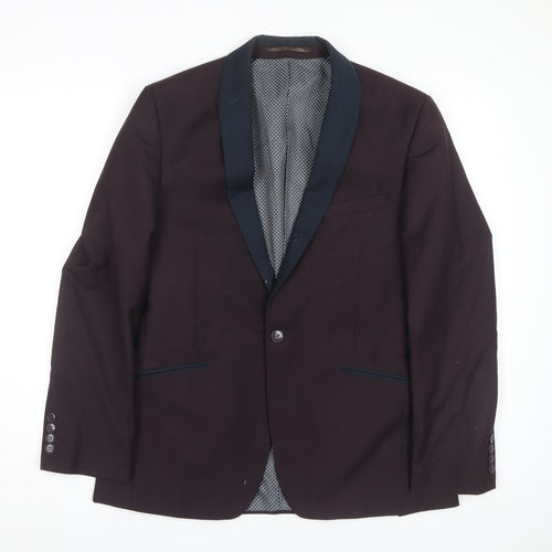 Red Herring Men's Purple Blazer - Size 40, Formal Jacket