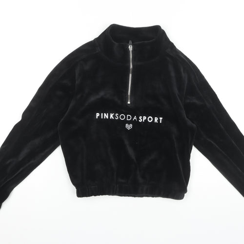 Pink Soda Sport Women's Black Pullover Hoodie Size 6