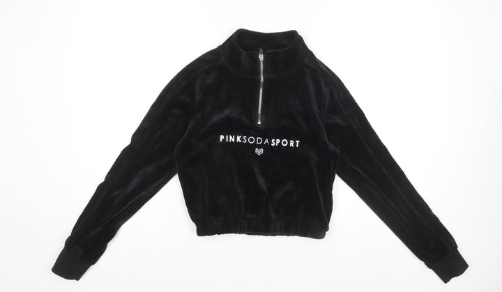 Pink Soda Sport Women's Black Pullover Hoodie Size 6