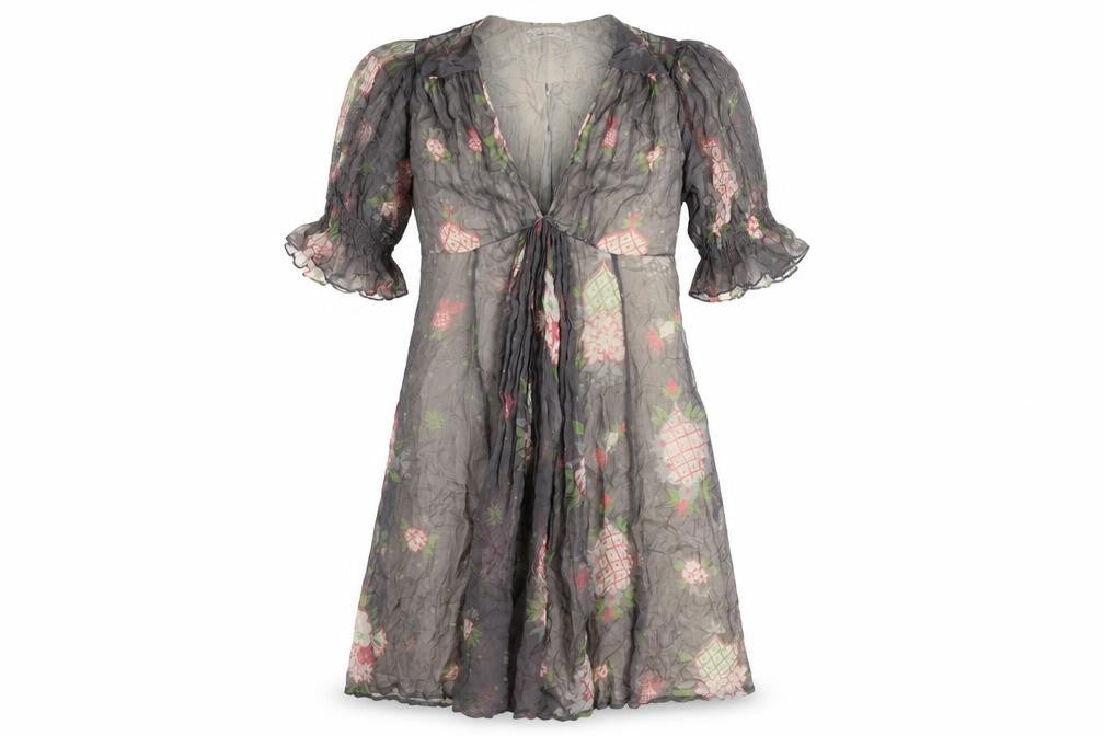 Topshop Women's Multicoloured Floral A-Line Dress, Size 10