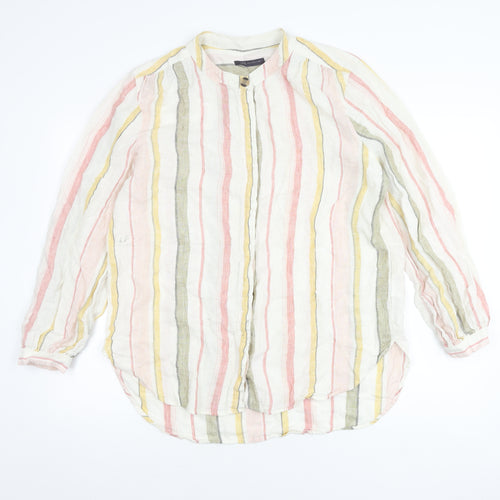 Marks and Spencer Men's Multicoloured Striped Shirt Size 16