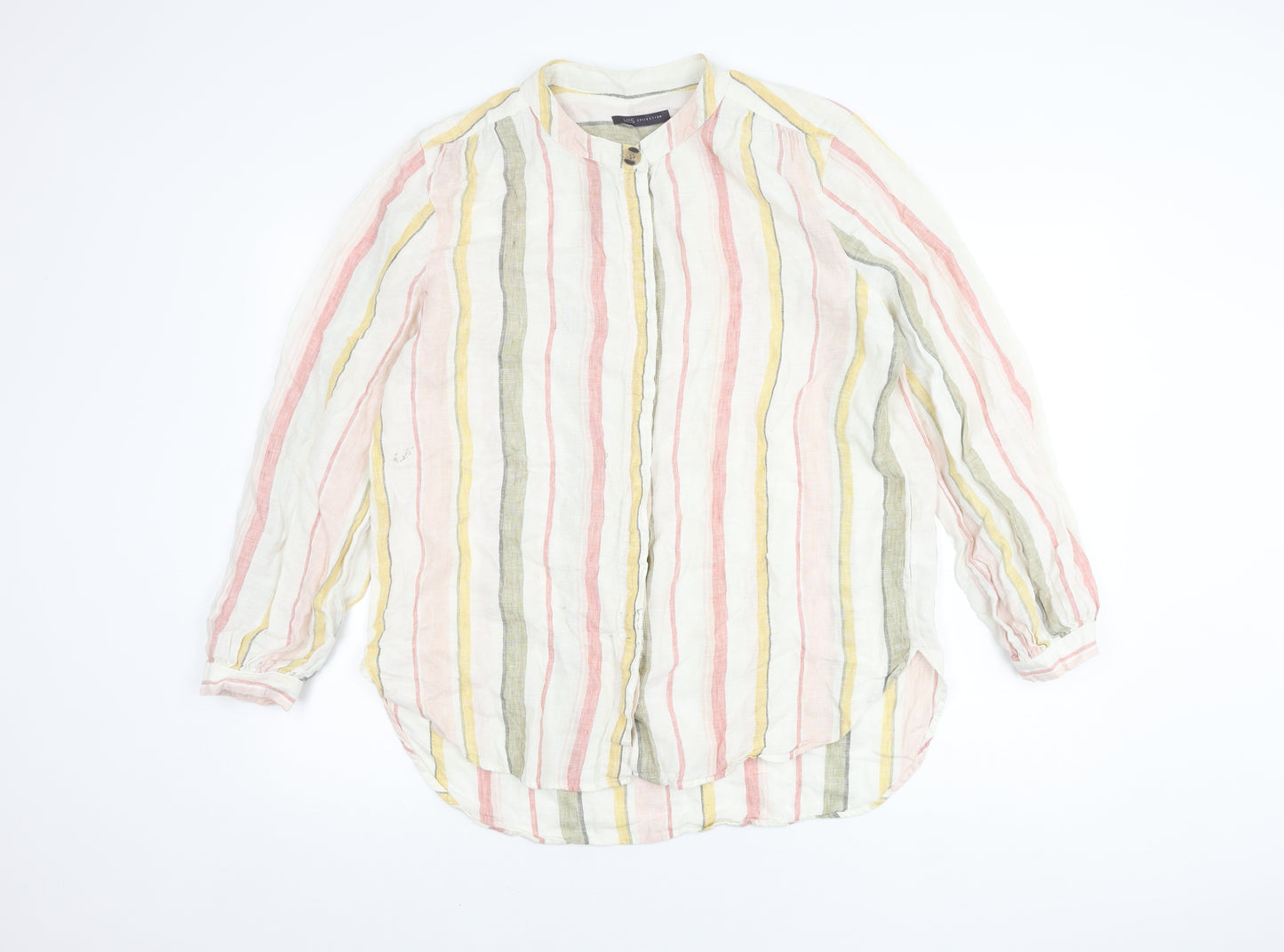 Marks and Spencer Men's Multicoloured Striped Shirt Size 16