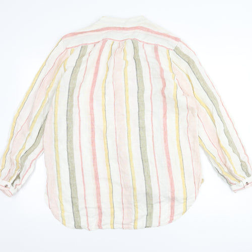 Marks and Spencer Men's Multicoloured Striped Shirt Size 16