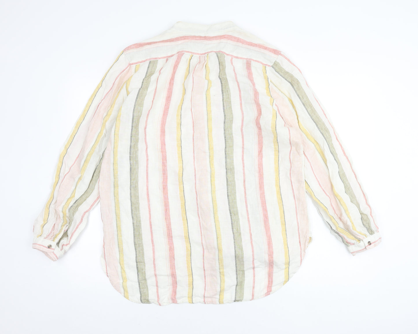 Marks and Spencer Men's Multicoloured Striped Shirt Size 16