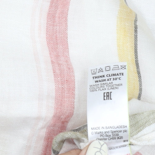 Marks and Spencer Men's Multicoloured Striped Shirt Size 16