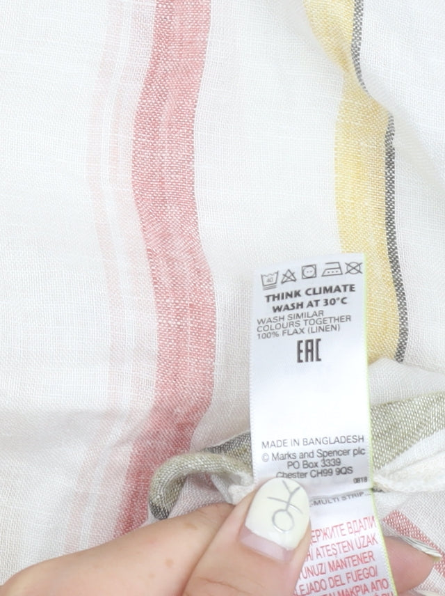 Marks and Spencer Men's Multicoloured Striped Shirt Size 16