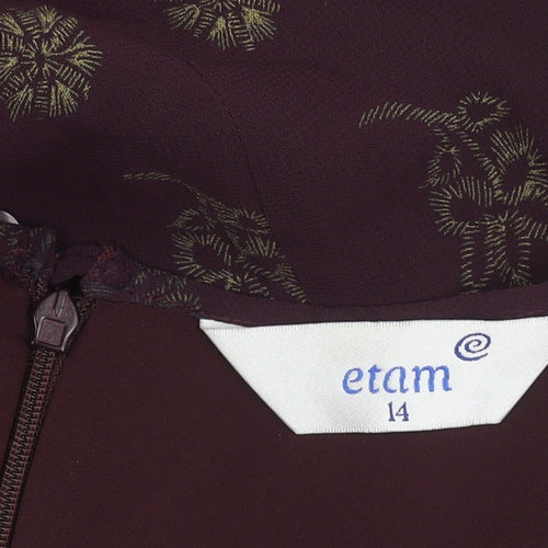 Etam Women's Multicoloured Floral Dress Size 14