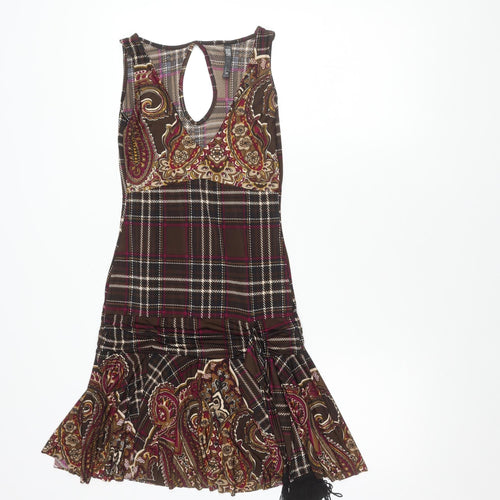 Bay Brown Paisley Sheath Dress, Size 10, Women's Casual