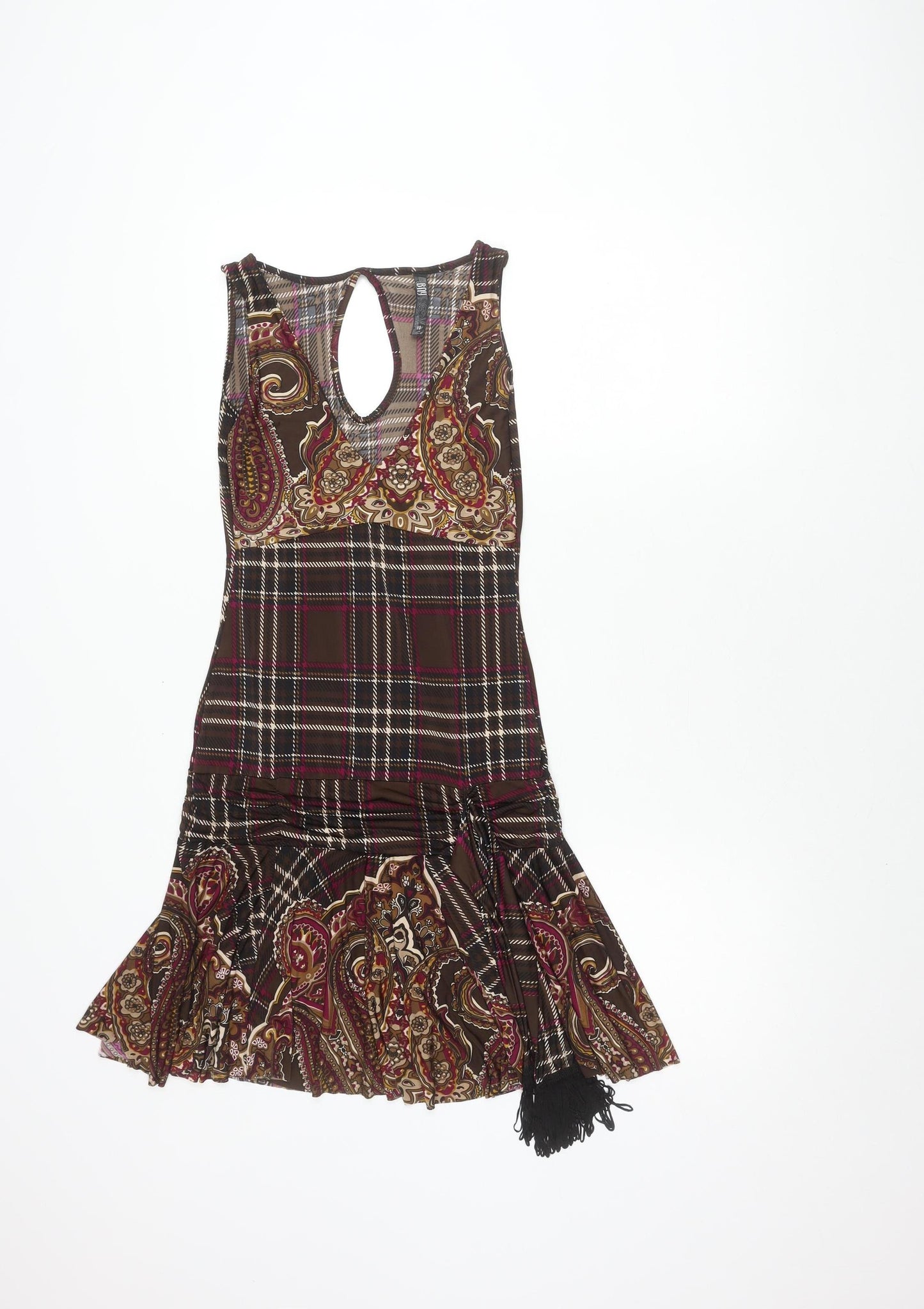 Bay Brown Paisley Sheath Dress, Size 10, Women's Casual