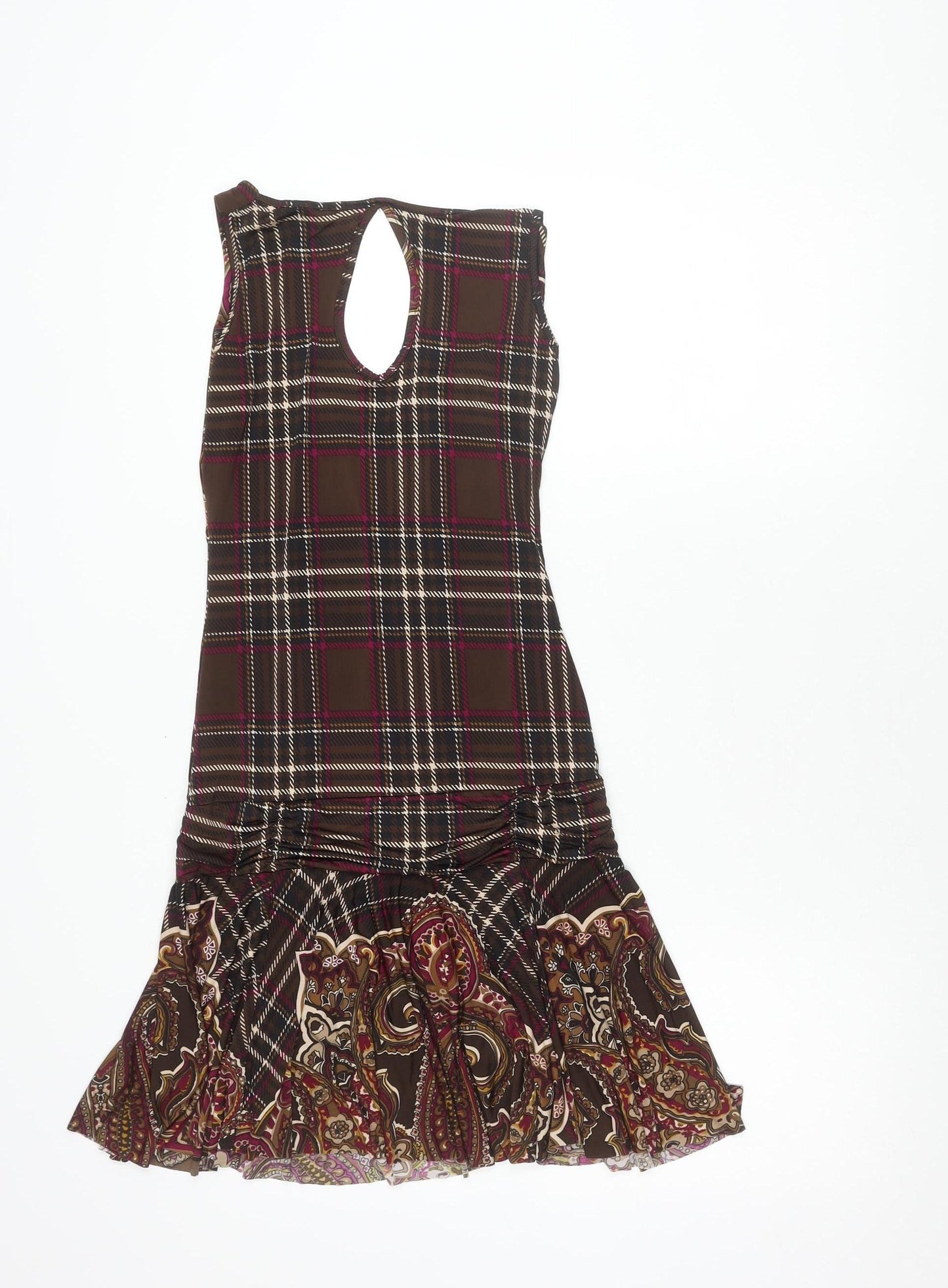Bay Brown Paisley Sheath Dress, Size 10, Women's Casual