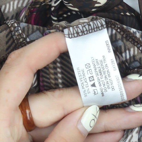 Bay Brown Paisley Sheath Dress, Size 10, Women's Casual